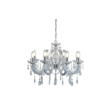 Searchlight Marie Therese - luster - Ø 61 x 100 cm - chroom