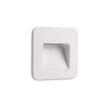 Faro Nase - inbouw wandverlichting - 9,4 x 5,7 x 9,4 cm - 2,9W LED incl. - IP44 - mat wit