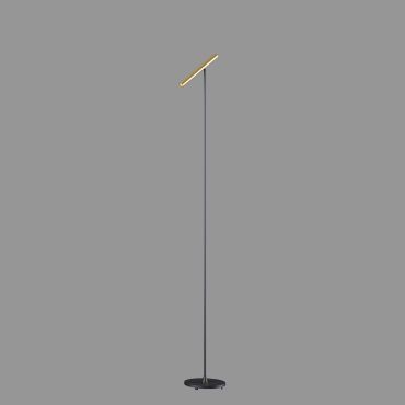 Artdelight Kansas - vloerlamp - 20 x 25 x 140 cm - 6W dimbare LED incl. - zwart en warm goud