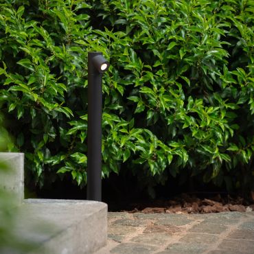 Lucide Ibamba - tuinpaal - 8 x 8,3 x 60 cm - 6W LED incl. - IP65 - zwart