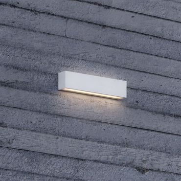 Nova Luce Allure - buiten wandverlichting - 26 x 6,5 x 5,1 cm - 22W LED incl. - IP65 - zandwit