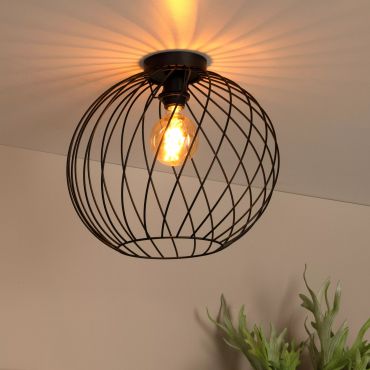 Lucide Danza - plafondlamp - Ø 40 x 35,5 cm - zwart