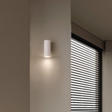 Nova Luce Mao - wandlamp - Ø 5,5 x 14,8 cm - IP44 - zandwit