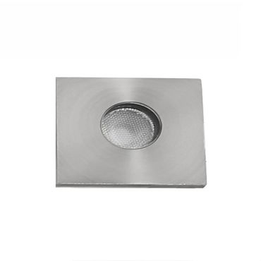 Nova Luce Bang - grondspot voor buiten - 37 x 37 mm, Ø 32 mm inbouwmaat  - 1W LED incl. - IP67 - satijn nikkel