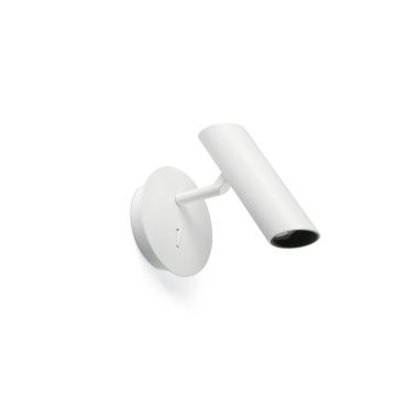 Faro Leo - wandverlichting met schakelaar - Ø 10 x 16 cm - 3,5W LED incl. - mat wit