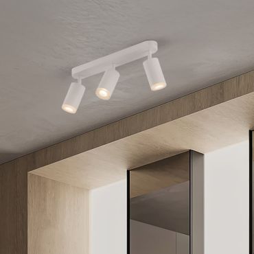 Nova Luce Mao - opbouwspot 3L - 5,5 x 16,5 x 38 cm - IP44 - zandwit