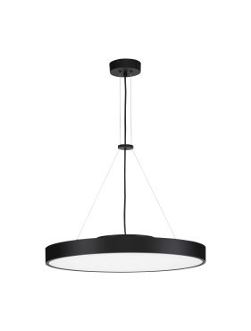 Nova Luce Perfect Profile - hanglamp op afstandsbediening - Ø 60 x 120 cm - 40W dimbare LED incl. - 2700K-6000K - zwart