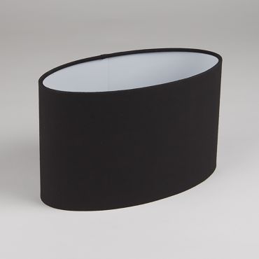 Searchlight Oval Shade - lampenkap -  45 x 30 cm - zwart