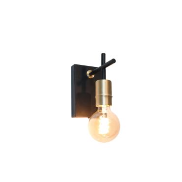 SHOWROOMMODEL - Artdelight Mokka - wandverlichting - 10 x 15 x 15 cm - zwart/mat goud