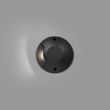 Faro Loth - wandverlichting - Ø 20 x 4,2 cm - 6W LED incl. - IP67 - mat zwart