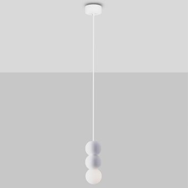 Nova Luce Zero - hanglamp - Ø 8 x 115 cm - zandwit