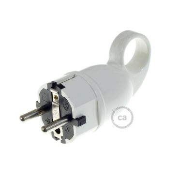 Creative Cables Schuko - stekker met ring - 230V - wit
