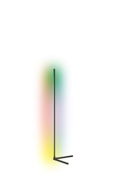 Calex Smart Floorlamp - dimfunctie en instelbare lichtkleur via app - 140 x 23,5 cm - 12W LED incl. - zwart