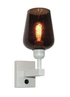 Artdelight Lavos - wandverlichting met schakelaar - 9 x 11,5 cm - wit
