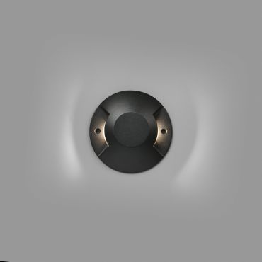 Faro Loth - wandverlichting - Ø 20 x 4,2 cm - 12W LED incl. - IP67 - mat zwart