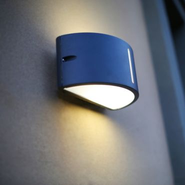 Lutec Bonn - buiten wandlamp - 26 x 11 x 12 cm -  IP54 - antraciet grijs