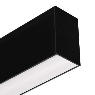 Lichtkoning Slim Line - plafondlamp - 5,5 x 3,3 cm profiel - 19,2W LED per meter - zwart