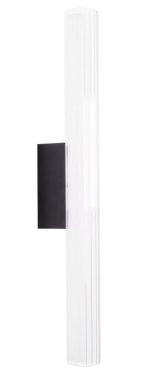 Maxlight Fayette - opbouw wandlamp - 12 x 6 x 61 cm - 12W LED incl. - IP44 - zwart