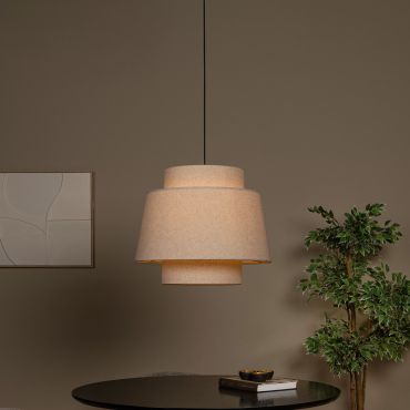 Lucide Tribute - hanglamp - Ø 60 x 180 cm - beige