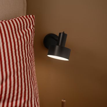 Nordlux Matis - bedlamp - Ø 12,5 x 17 x 27 cm - zwart