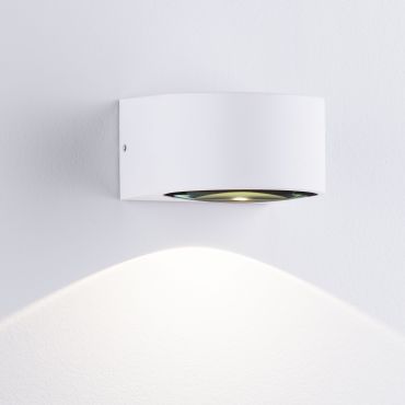 Nova Luce Opera - buiten wandverlichting - 11 x 6,8 x 10 cm -  6W LED incl. - IP54 - zandwit