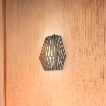 New Garden Conta - buiten wandverlichting met oplaadbare lichtbron - 9W LED incl. - 22,5 x 11,5 x 24 cm - IP54 - grijs