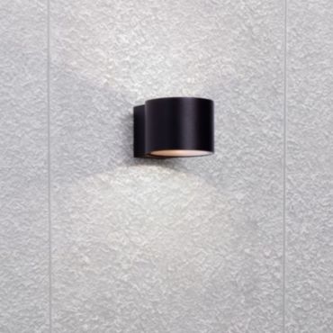 Nova Luce Beta - buiten wandverlichting - Ø 9 x 6,8 x 11 cm - 13W LED incl. - IP54 - zandzwart