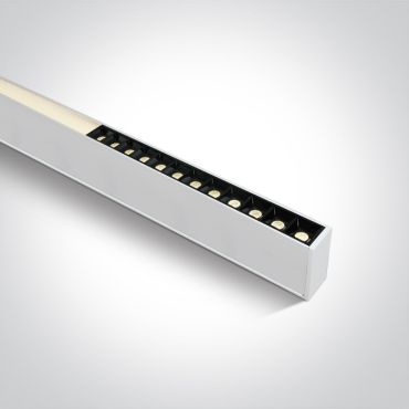 TWEEDEKANS - ONE Light LED Linear Profiles - plafond/hanglamp - 120 x 7 x 3,5 cm - 40W LED incl. - wit - instelbare lichtkleur