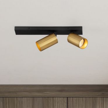 Nova Luce Zelos - opbouwspot 2L - 35 x 13,7 x 6 cm - goud