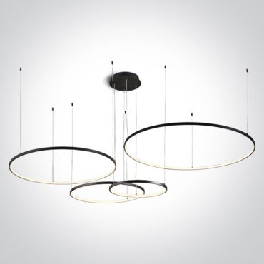 ONE Light Decorative - hanglamp - 150 cm - 100W dimbare LED incl. - zwart