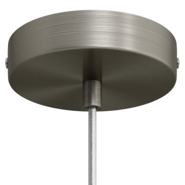 Creative Cables - plafondrozet - Ø 12 x 2,5 cm - geborsteld titanium