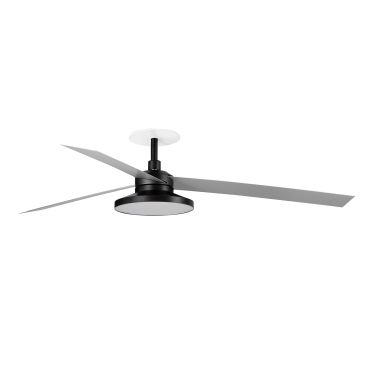 Faro Cruiser Tak 3 XL - plafondventilator met licht en inbouwrozet - Ø 160 cm - mat zwart en aluminium - 2700K