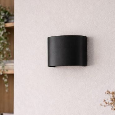 Nova Luce Duomo - buiten wandverlichting - 12 x 8 x 3,7 cm -  5W LED incl. - IP54 - donker antraciet