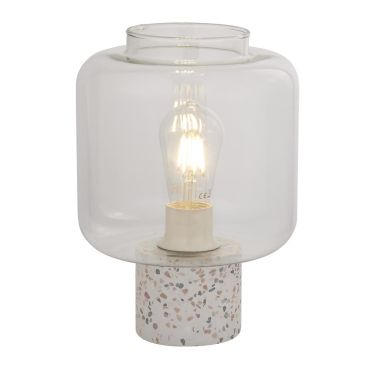 Searchlight Vessel - tafellamp - Ø 20 x 28 cm - transparant en wit