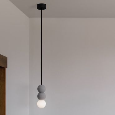 Nova Luce Zero - hanglamp - Ø 8 x 115 cm - grijs