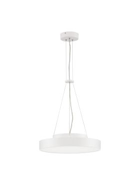 Nova Luce Perfect Profile - hanglamp op afstandsbediening (incl.) - Ø 40 x 120 cm - 24W dimbare LED incl. - 2700K-6000K - wit