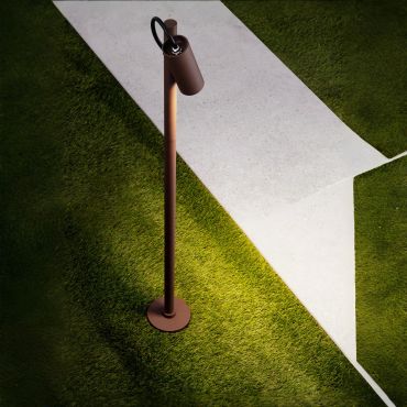 Nova Luce Darma - tuinpaal - Ø 11 x 85 cm - 7W LED incl. - IP65 - corten