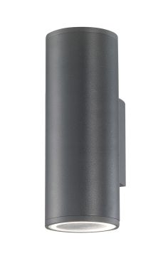 Nova Luce Nodus - buiten wandlamp - 6 x 10 x 18 cm - IP54 - donkergrijs
