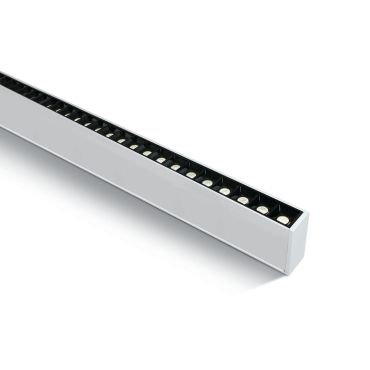 ONE Light LED Linear Profiles - plafond/hanglamp - 130 x 7 x 3,5 cm - 40W LED incl. - wit - warm witte lichtkleur