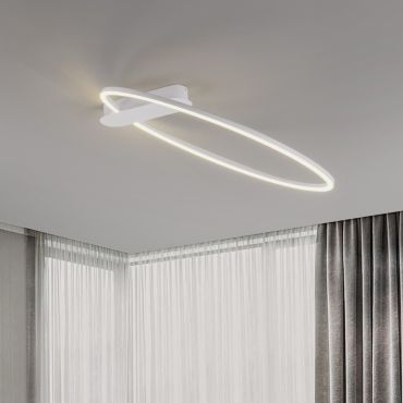 Nova Luce Kiklos - plafondlamp - Ø 64 x 30 cm - 30W dimbare LED incl. - zandwit
