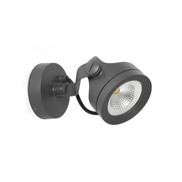 Faro Alfa - buiten wandverlichting - Ø 11,1 x 18 x 9,5 cm - 13W LED incl. - IP65 - donkergrijs