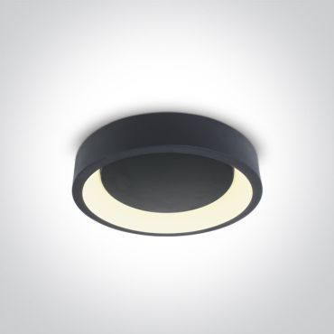 ONE Light LED Decorative Plafo Round - plafondverlichting - Ø 45,5 x 13,2 cm - 32W LED incl. - antraciet - instelbare lichtkleur