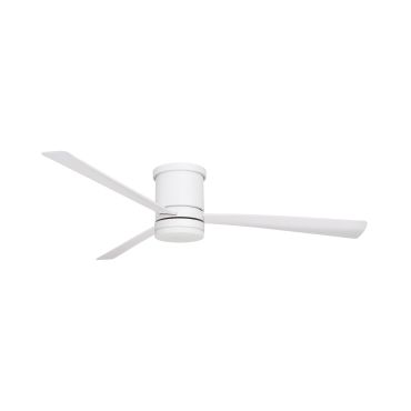 Nova Luce Silky - plafondventilator met licht en afstandsbediening - Ø 132 x 25 cm - 18W LED incl. - mat wit