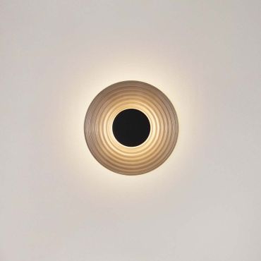 Nova Luce Nous - wandlamp - Ø 30 x 30 cm - 8W LED incl. - zwart nikkel