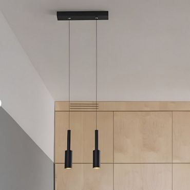 Nova Luce Joy - hanglamp - 30 x 3 x 200 cm - 14W LED incl. - zandzwart