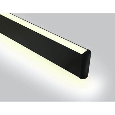 ONE Light Up &amp; Down LED Linear Profiles - hanglamp - 117,5 x 2,2 x 8,5 cm - 40W LED incl. - zwart - witte lichtkleur