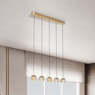 Nova Luce Licio - hanglamp - 84 x 150 x 10 cm - 16W dimbare LED incl. - goud