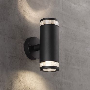 Nordlux Birk - buiten wandverlichting - 9 x 23,5 x 15,5 cm - IP44 - zwart