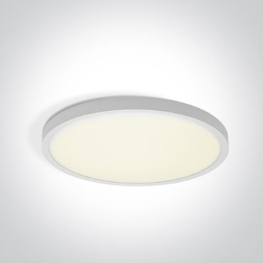 ONE Light Plafo - plafondverlichting - Ø 30 x 2,5 cm - 24W LED incl. - wit