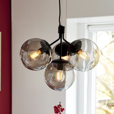 Nordlux Ivona - hanglamp - 54,2 x 54,2 x 244 cm - zwart